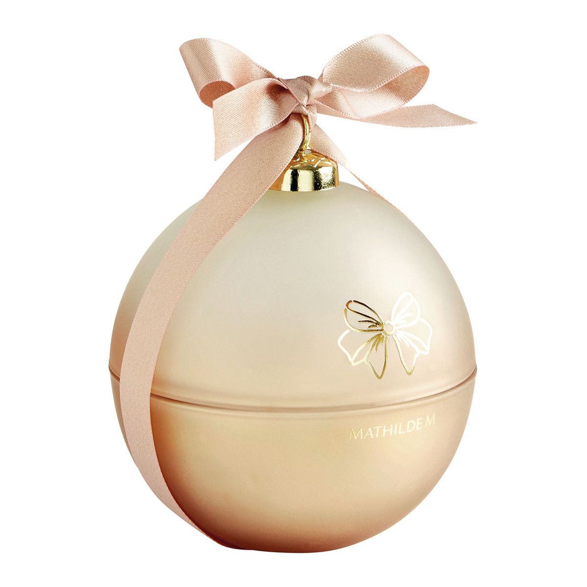 Bougie boule 210 g parfum Orange Cannelle RUBANS DE FÊTE orange, MATHILDE M