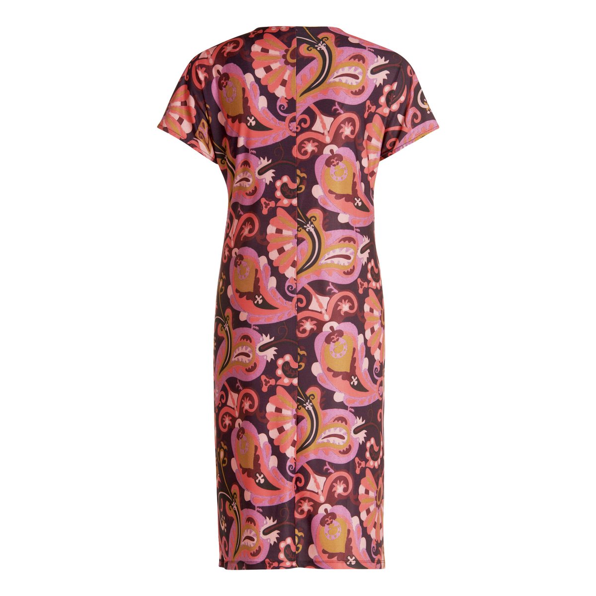Robe en jersey à fronce violet/rose, CARTOON