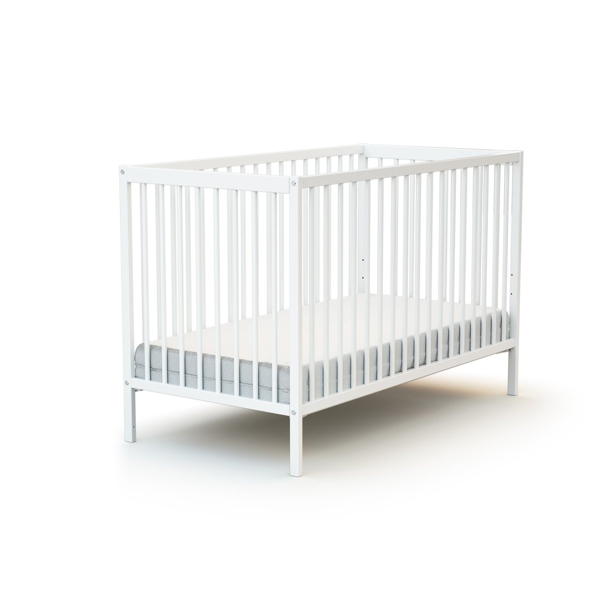 Lit bébé en bois SONA blanc, AT4