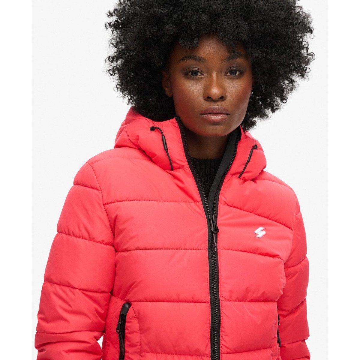 Doudoune à capuche Spirit Sports rose actif, SUPERDRY
