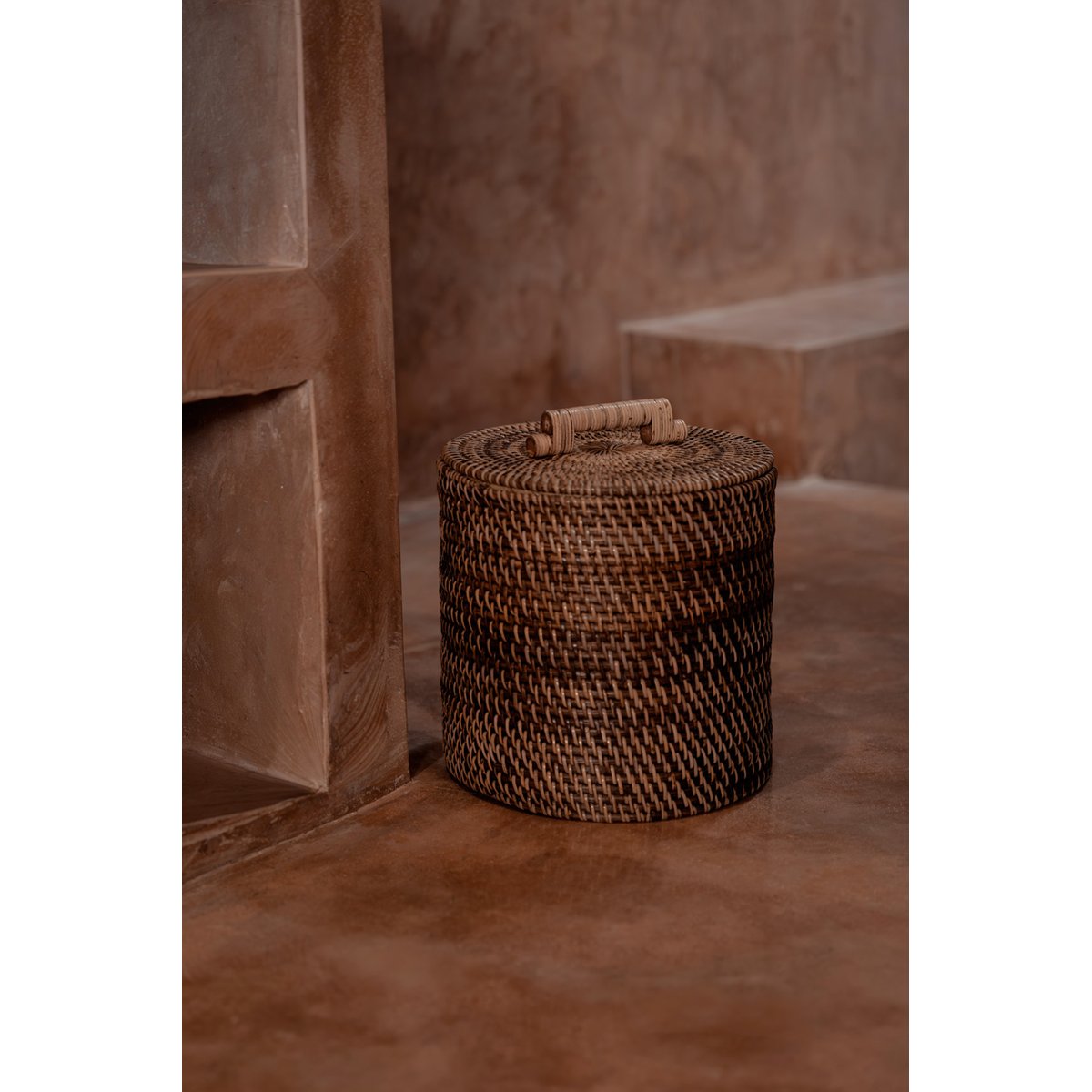 Poubelle de salle de bain en rotin RATTAN BIN brun naturel, BAZAR BIZAR