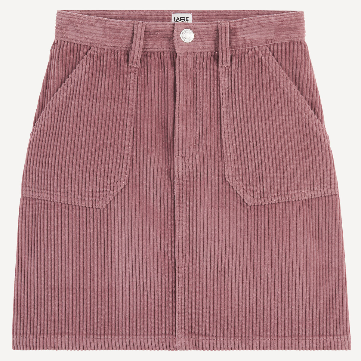 Falda recta de pana rosa , LA REDOUTE COLLECTIONS