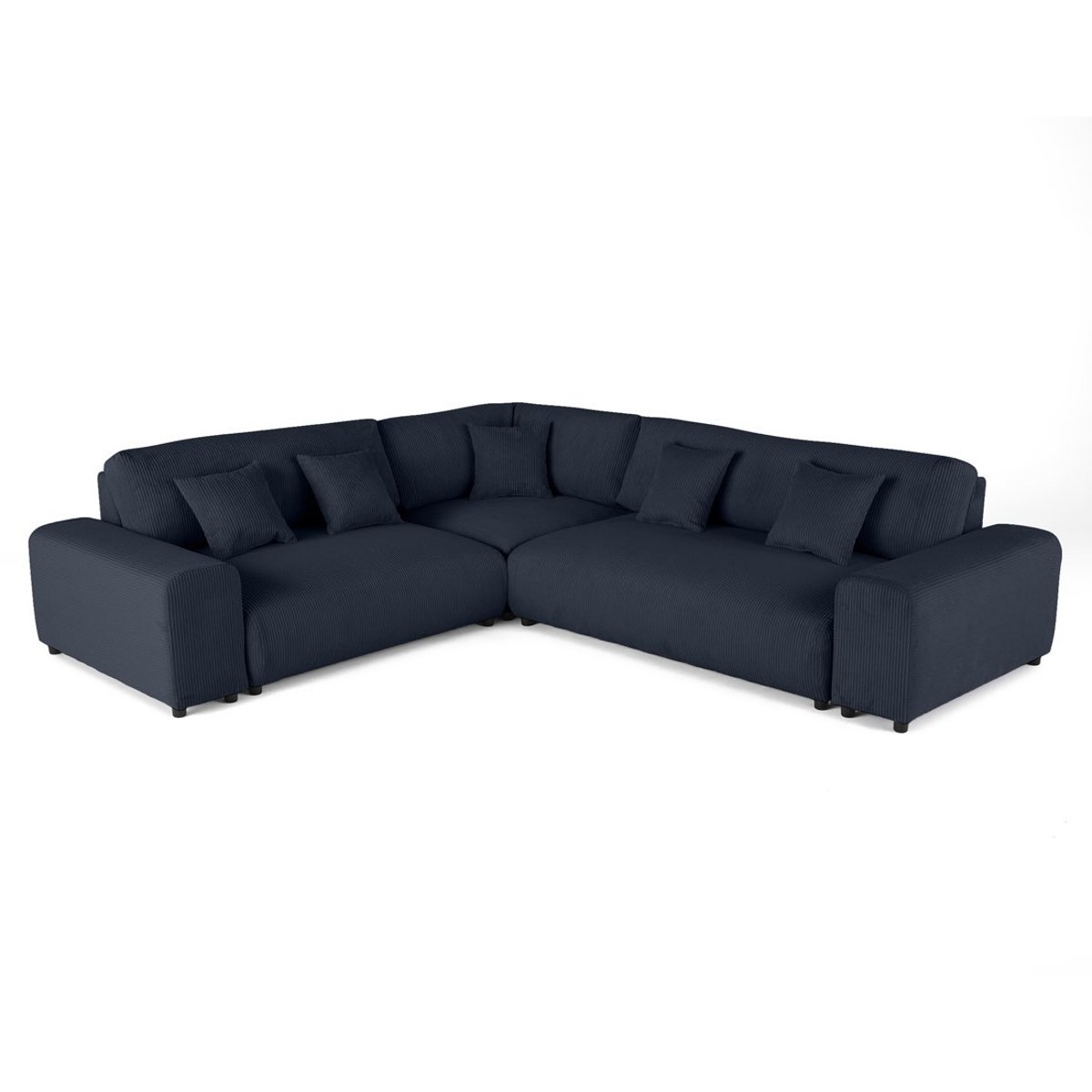 Canapé d'Angle gauche 5 places - GARANCE bleu nuit, BEST MOBILIER