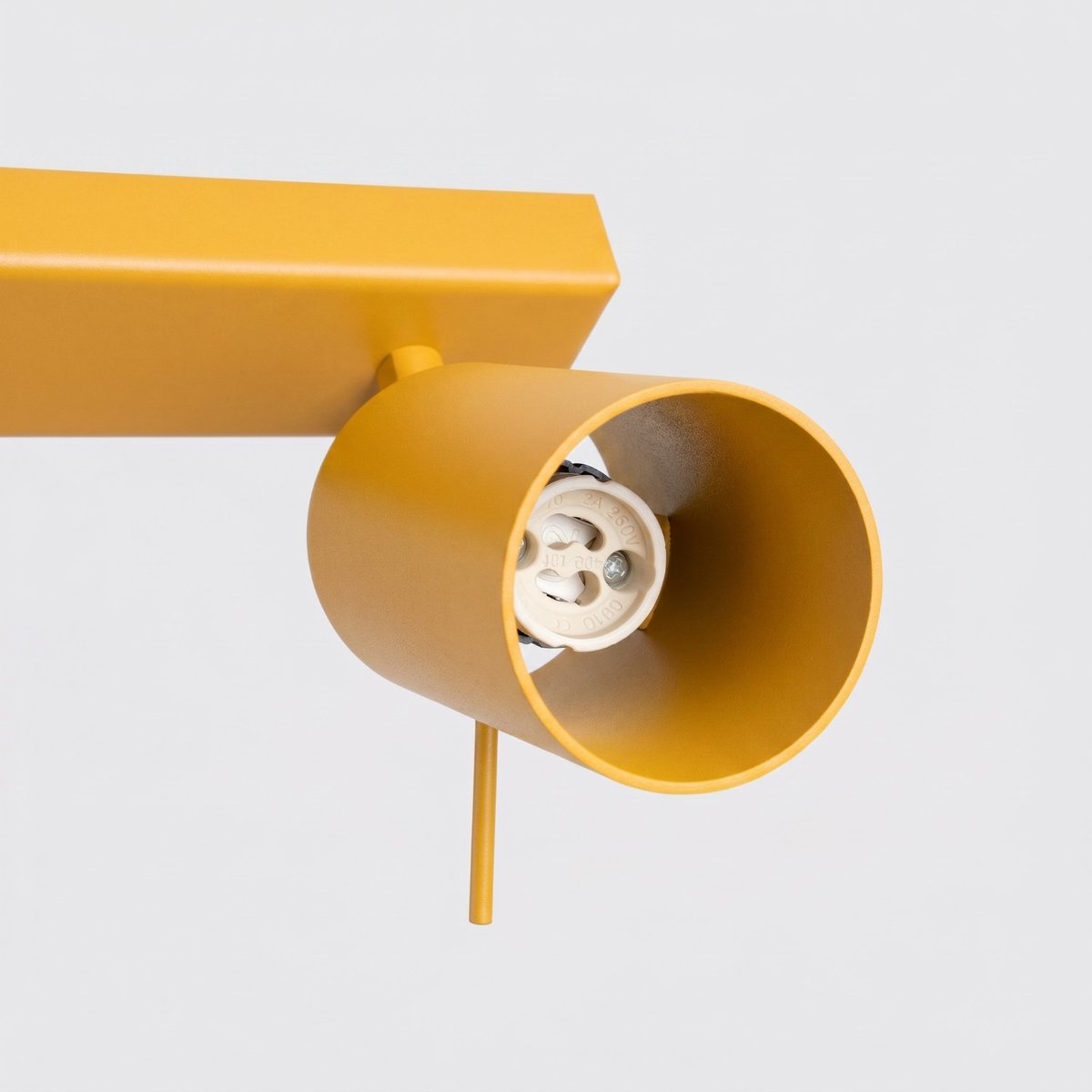 Plafonnier Acier Jaune GU10 2 RING jaune, EDEN