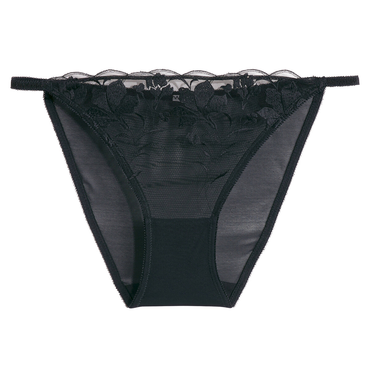Jaiya Embroidered Tulle Knickers black, LA REDOUTE COLLECTIONS
