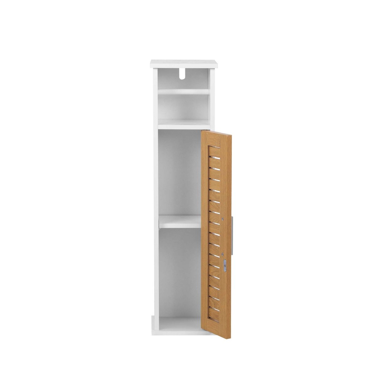 Meuble dérouleur papier WC avec rangement intégré blanc, DOUCEUR D'INTÉRIEUR