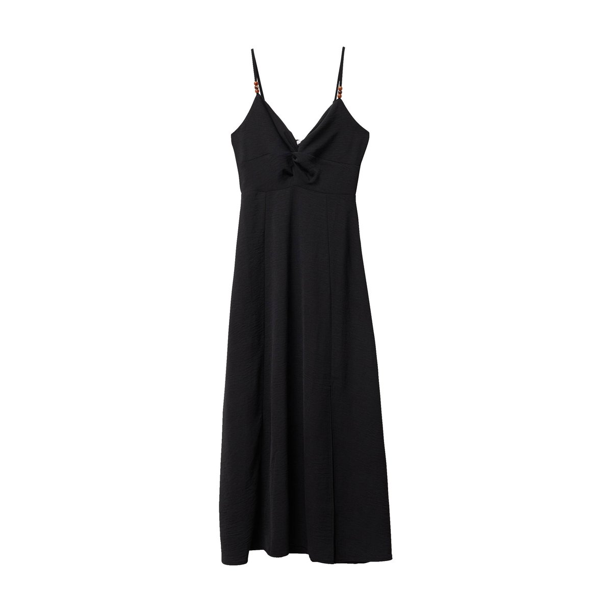 Robe longue évasée fendue noir, CACHE CACHE