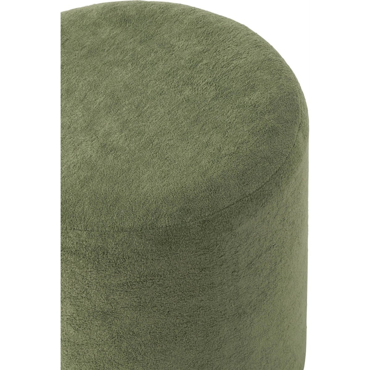 Pouf rond en tissu vert sauge, RECOLLECTION