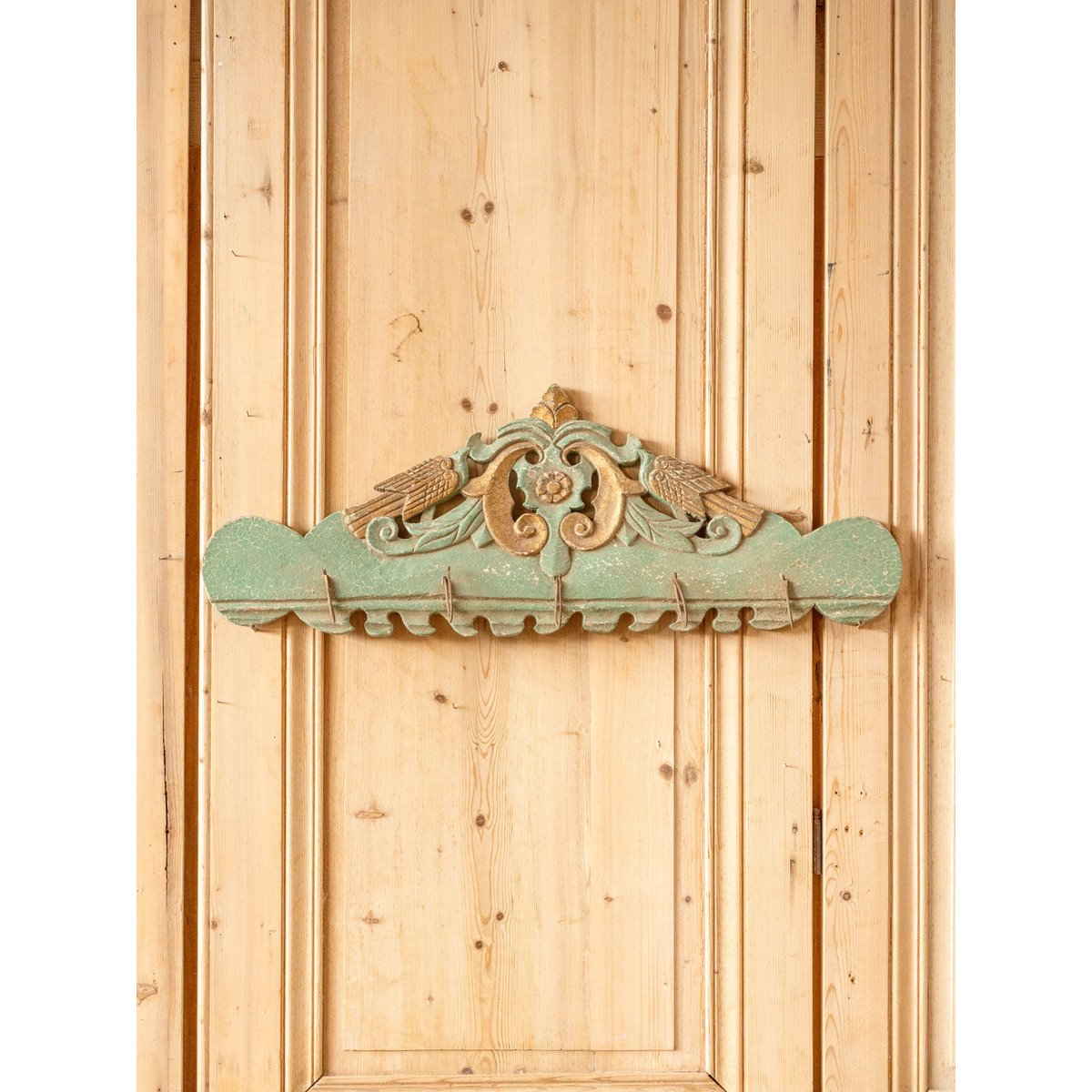 Porte-manteau en bois vert menthe Max N°417 - Bon état vert, DEBONGOUT