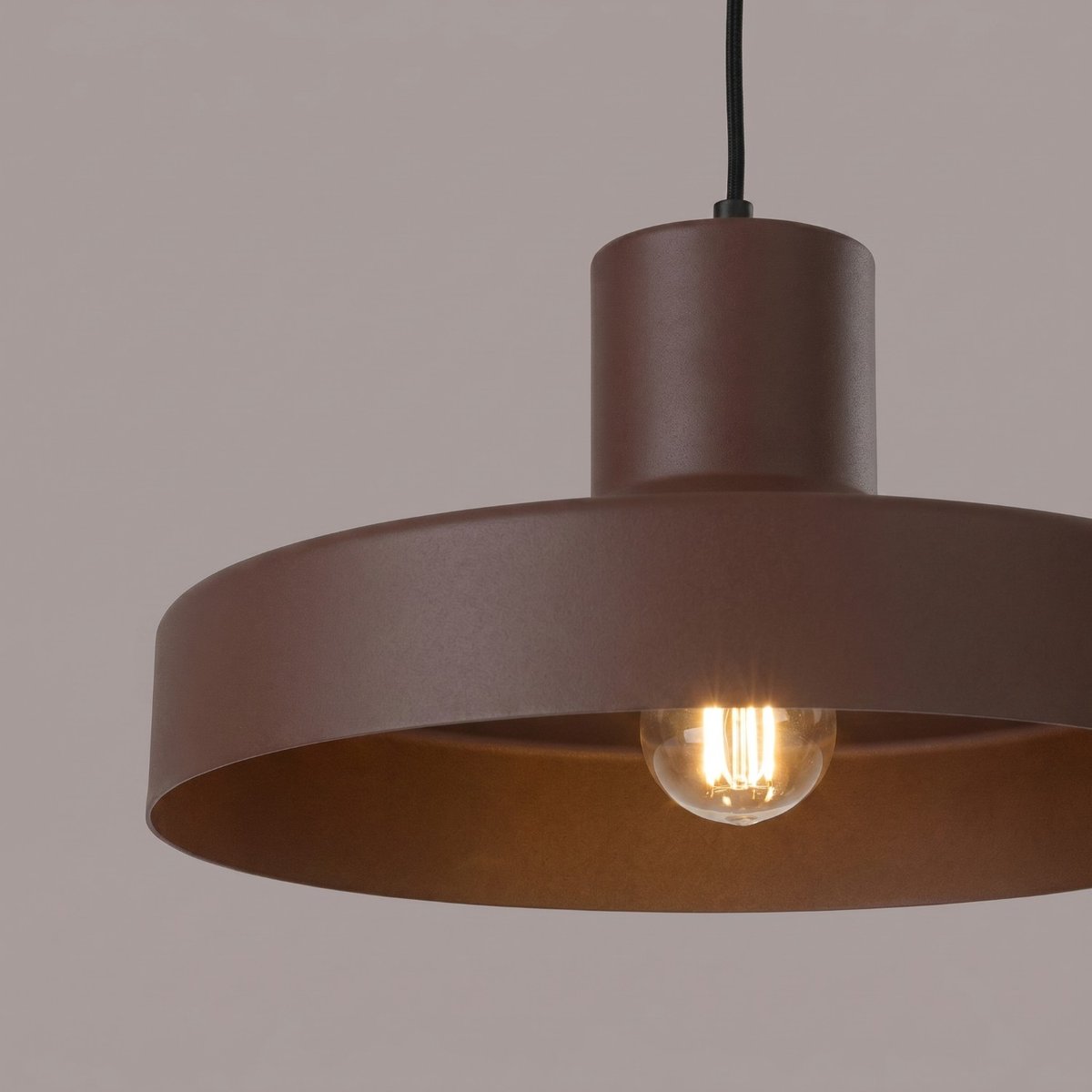 Suspension Acier Marron E27 1 BILO marron, EDEN