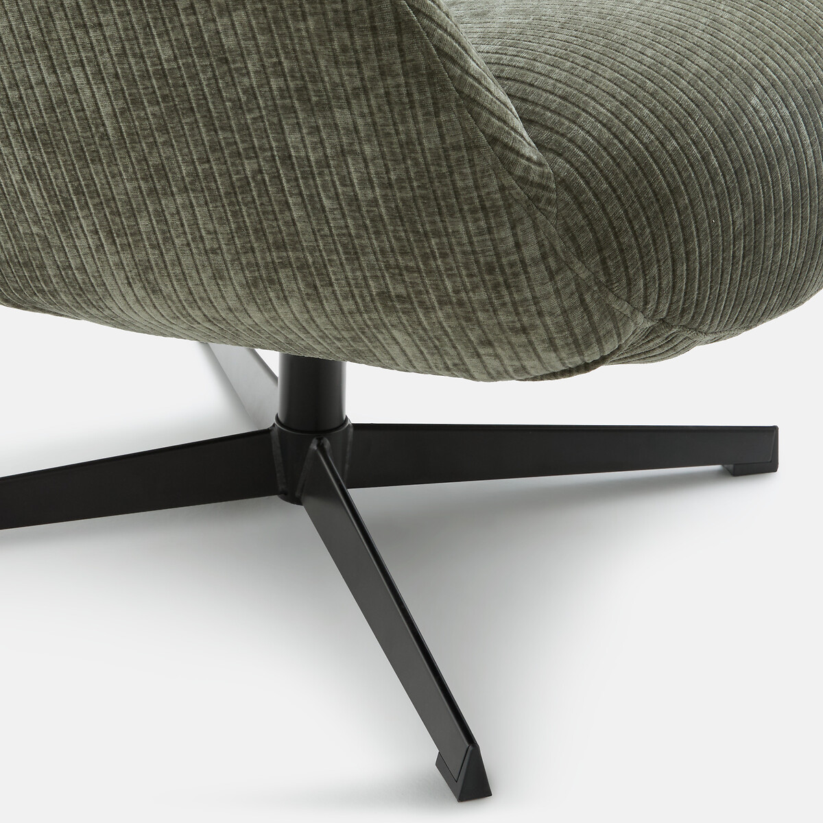 Fauteuil relax pivotant et repose-pieds, ROYE olive, LA REDOUTE INTERIEURS