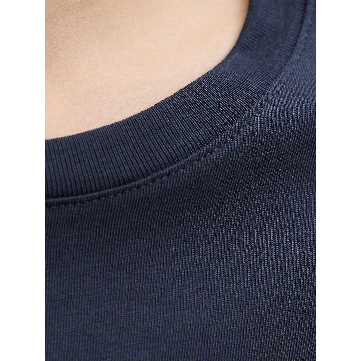 T-shirt maniche corte, fantasia davanti blu marino, JACK & JONES JUNIOR