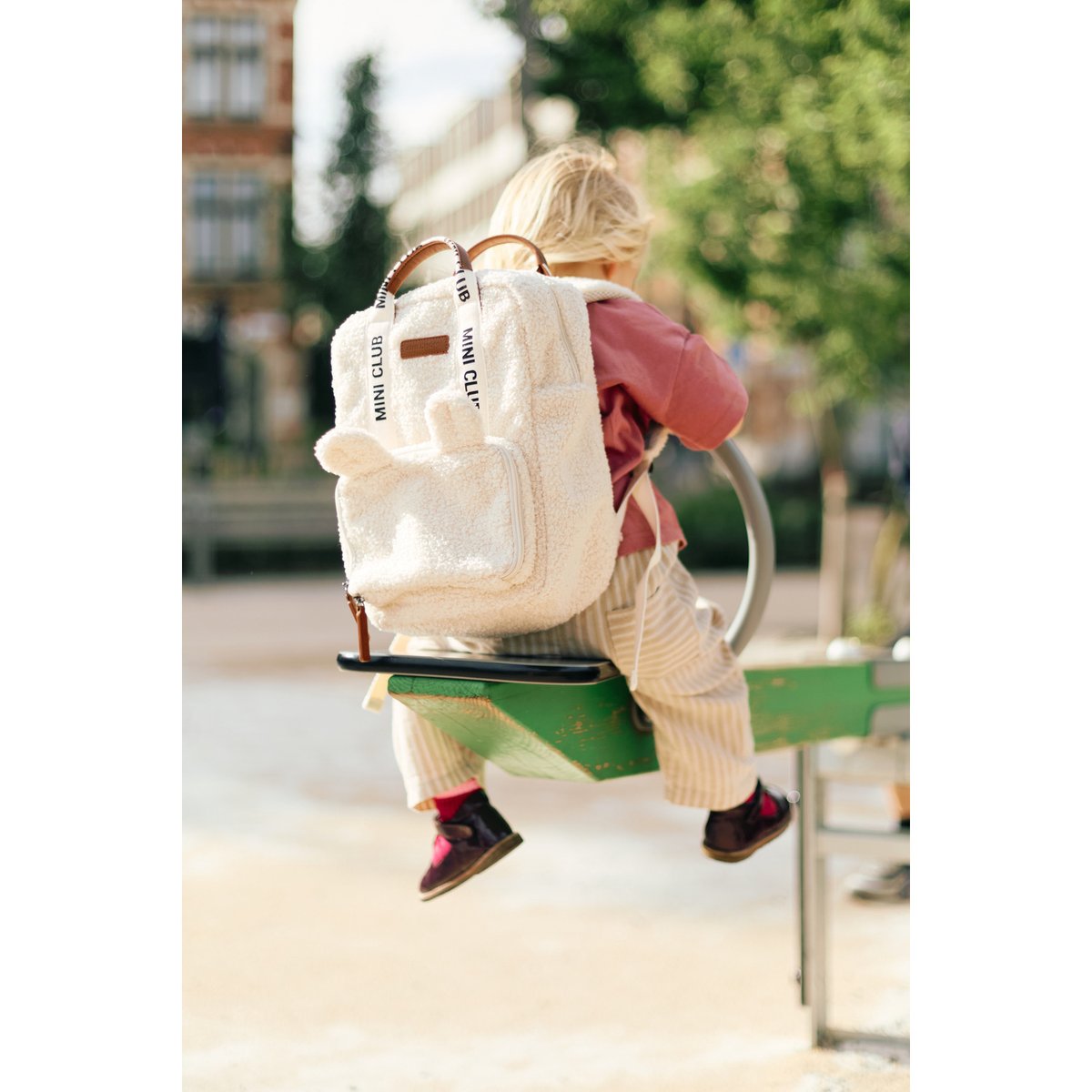 Sac à dos enfant mini club Signature blanc cassé, CHILDHOME