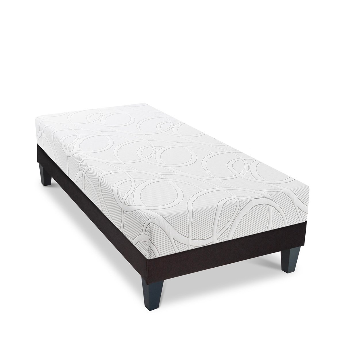 Ensemble Matelas Mémoire de forme POSÉIDON avec sommier blanc, OLYMPE LITERIE