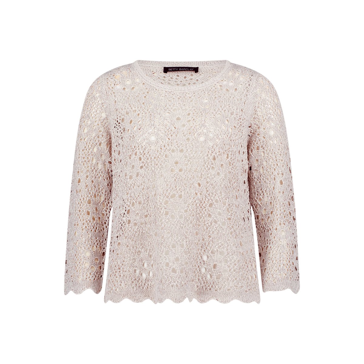 Pull-over en maille à manches 3/4 gris, BETTY BARCLAY