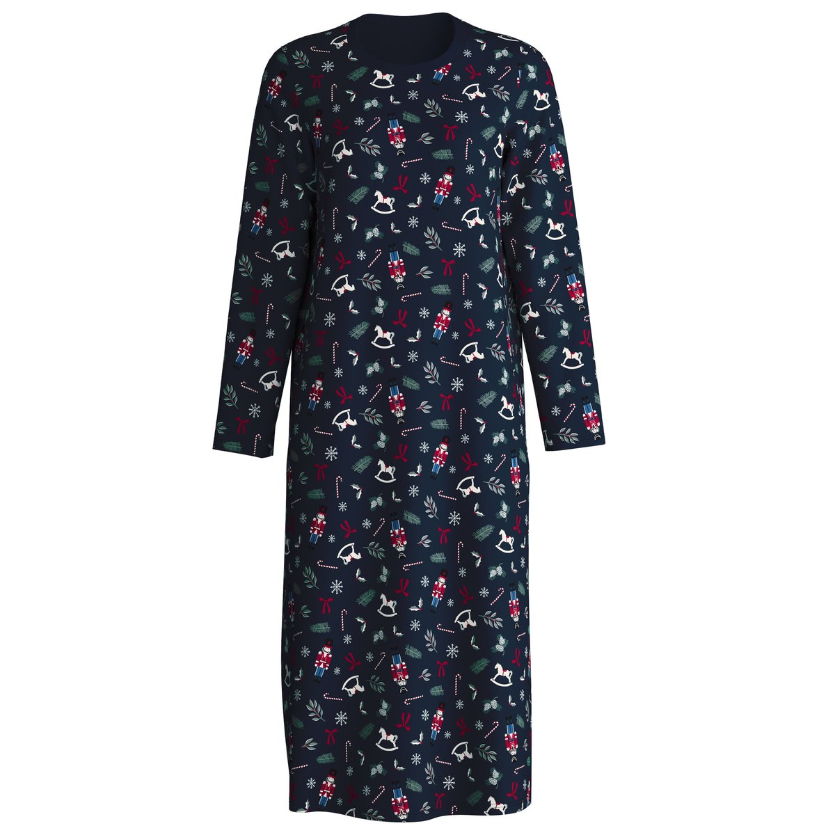 Chemise de nuit manches longues Coton FAMILY & FRIENDS saphir bleu, CALIDA