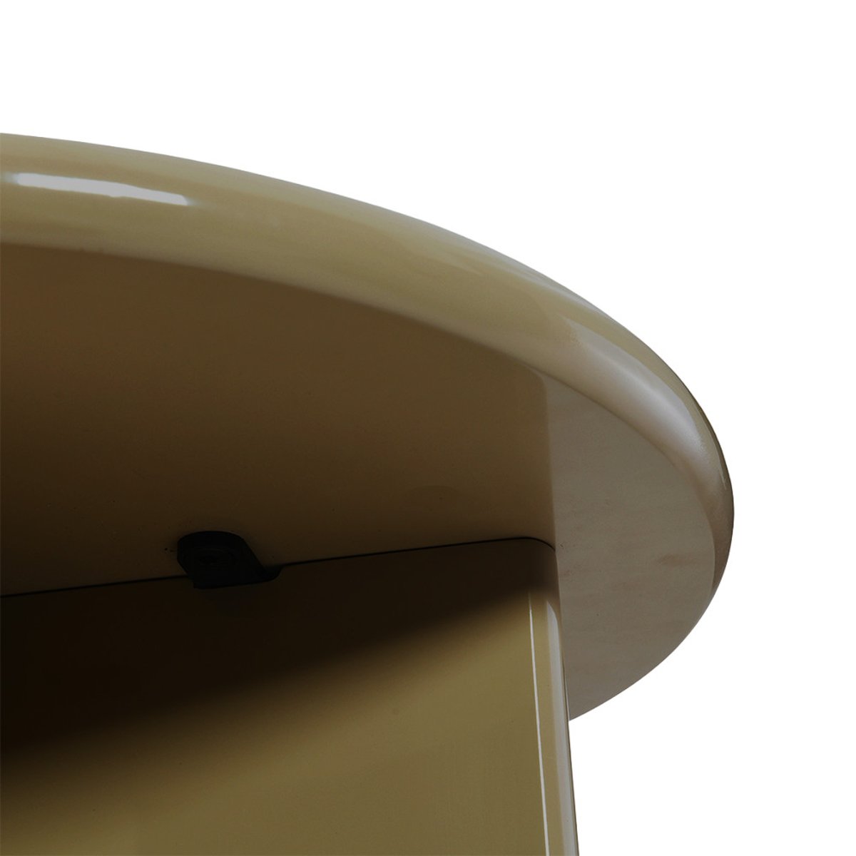 Table d'appoint ronde en bois laqué 50cm- PALOMA marron, DRAWER