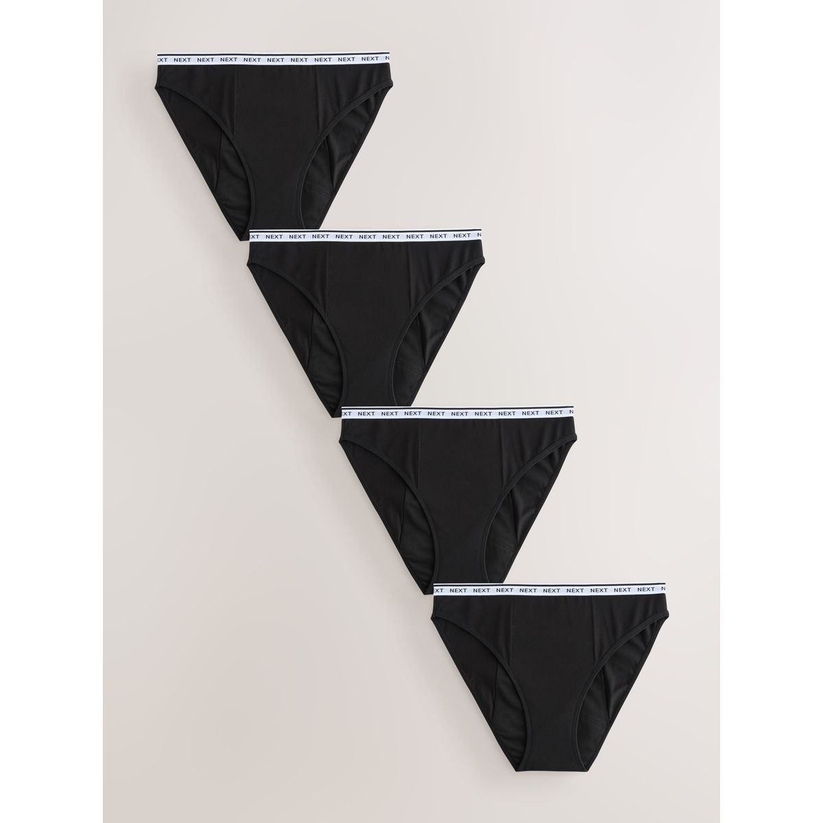Culotte menstruelle flux abondant, lot de 4 noir, NEXT