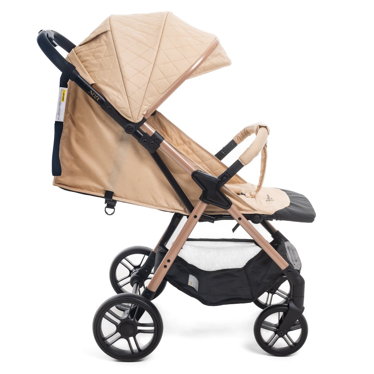 Poussette Bébé Canne Ultra Compacte – Légère – Pliage à Une Main – Noix - beige couleur unique, BEBELISSIMO J'AIME