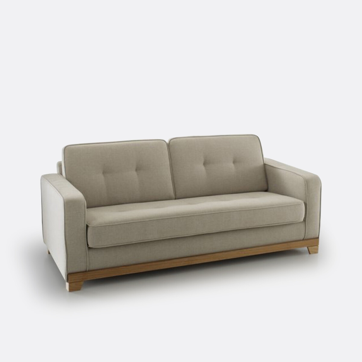 Canapé polyester chiné 2 ou 3 places, Ajis beige naturel, SO'HOME