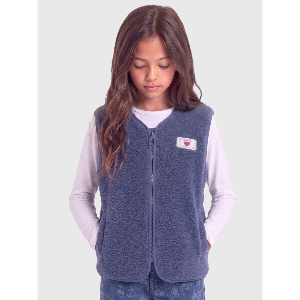 Gilet En Peluche bleue - blue indigo, KIDS ONLY