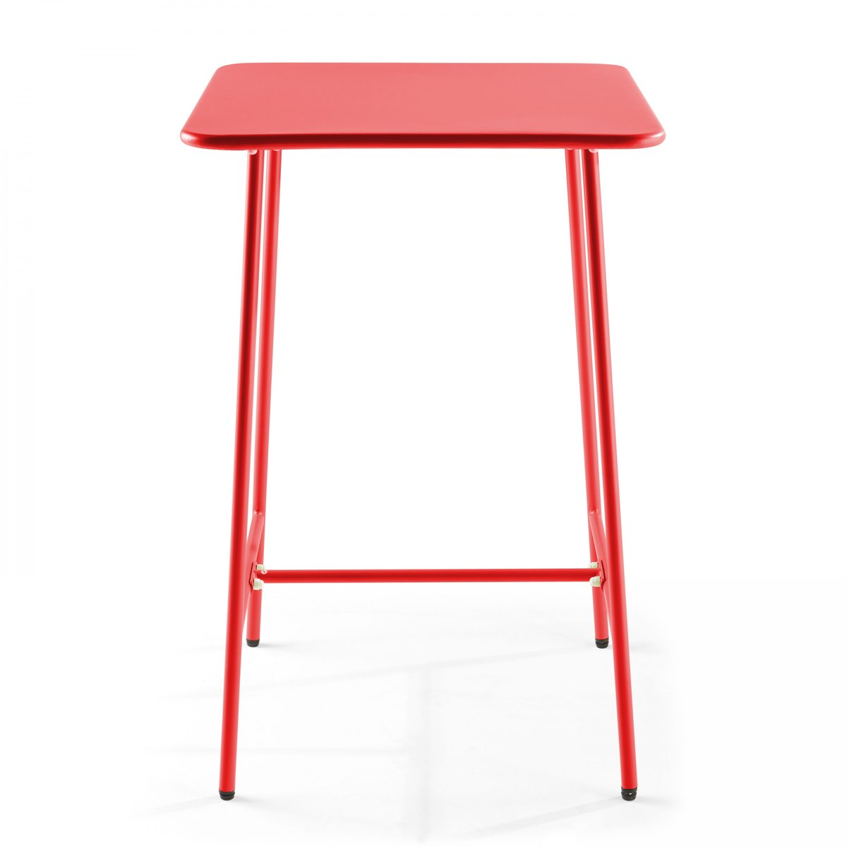 Table haute de bar carrée rouge, OVIALA
