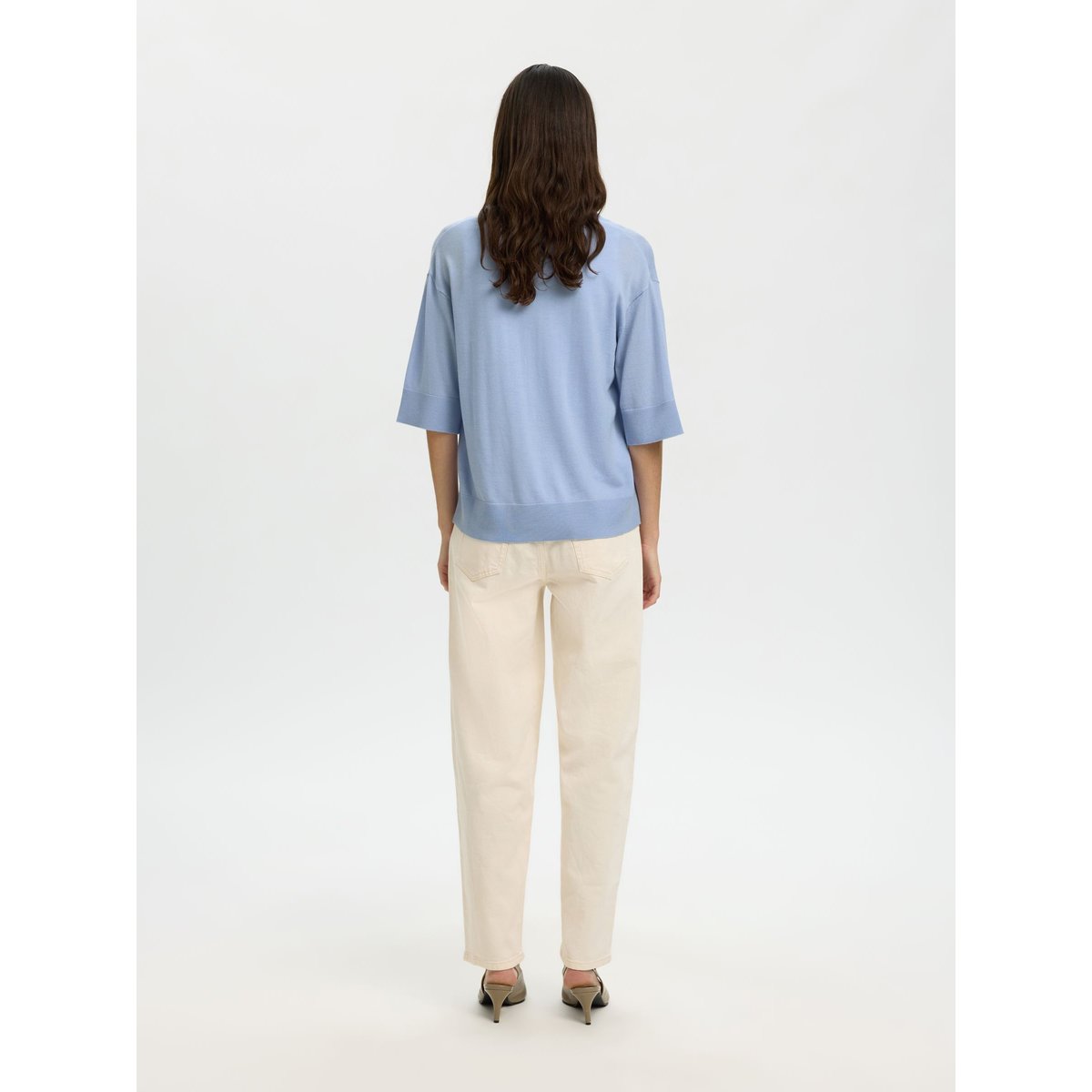 Top En Maille cashmere blue, SELECTED