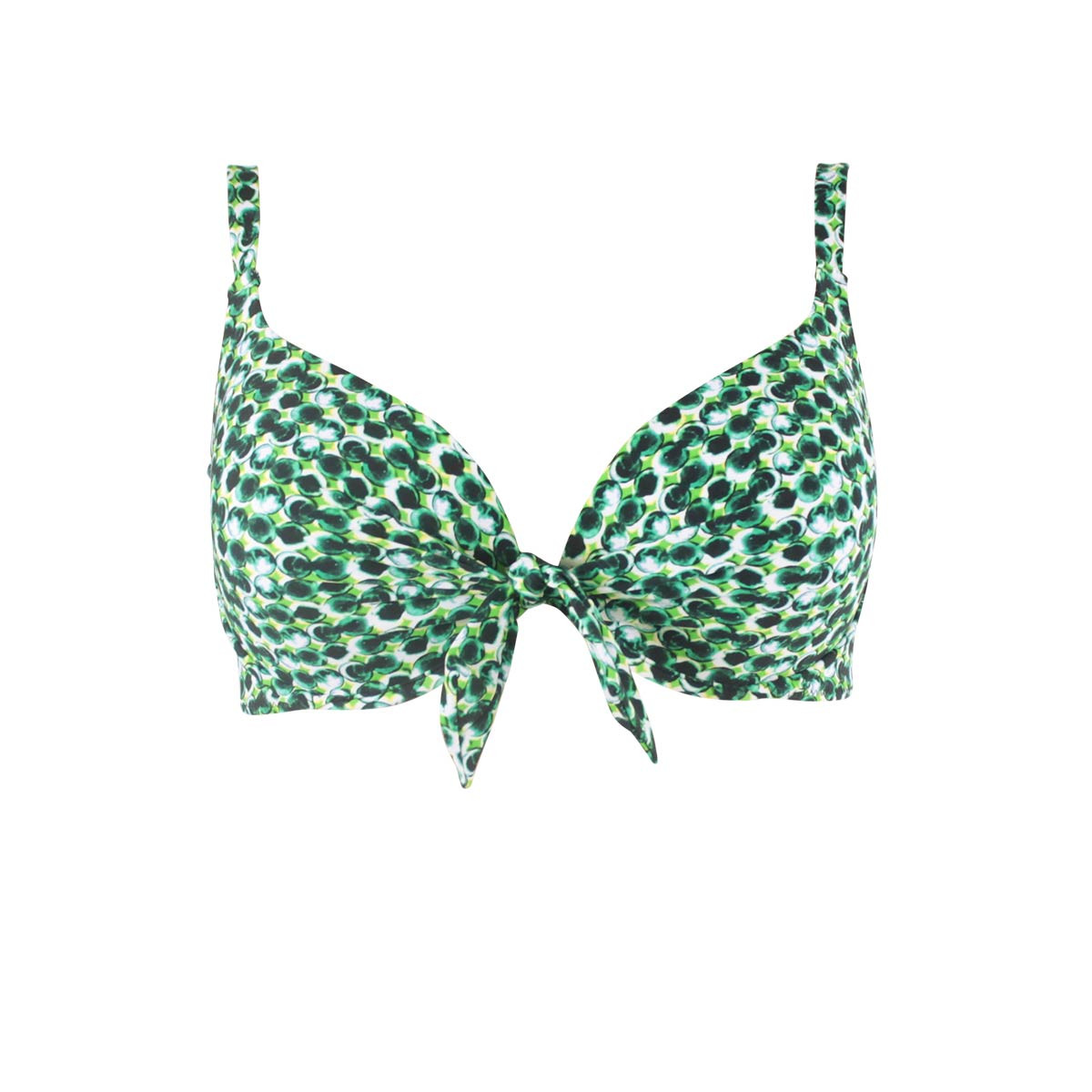 Haut de maillot à coques avec armatures TOSCA vert, JANINE ROBIN