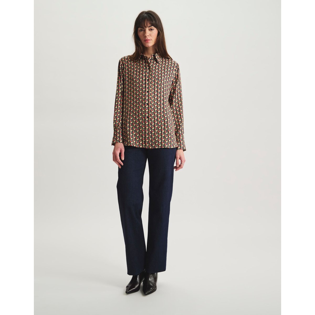 Chemise Maureen en viscose multicolore, INES DE LA FRESSANGE PARIS