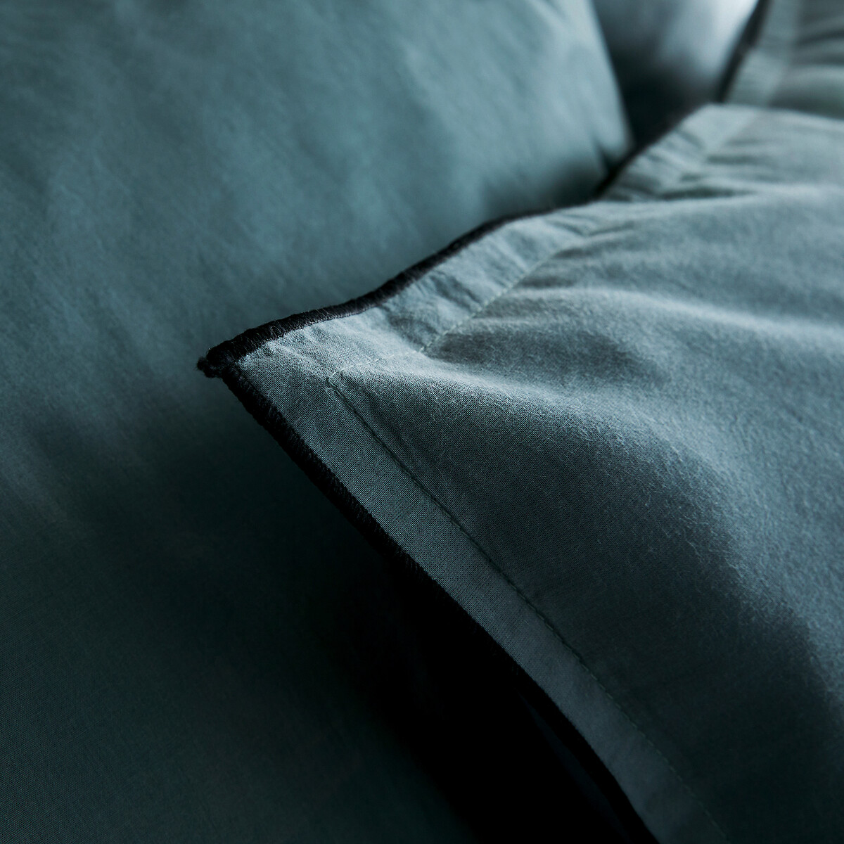 Housse de couette en voile de coton lavé, Gypse bleu persan, AM.PM