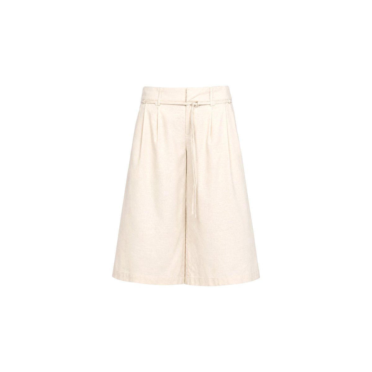 Bermuda culotte avec ceinture beige, THE-ARE