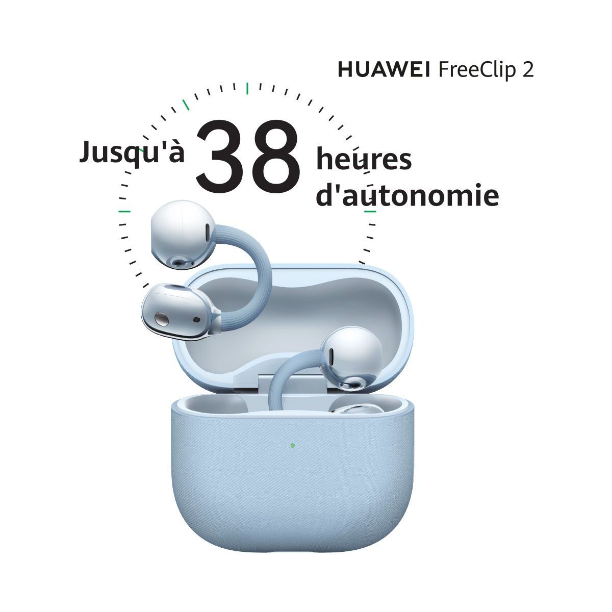 Ecouteurs FreeClip 2 Bleu couleur unique, HUAWEI
