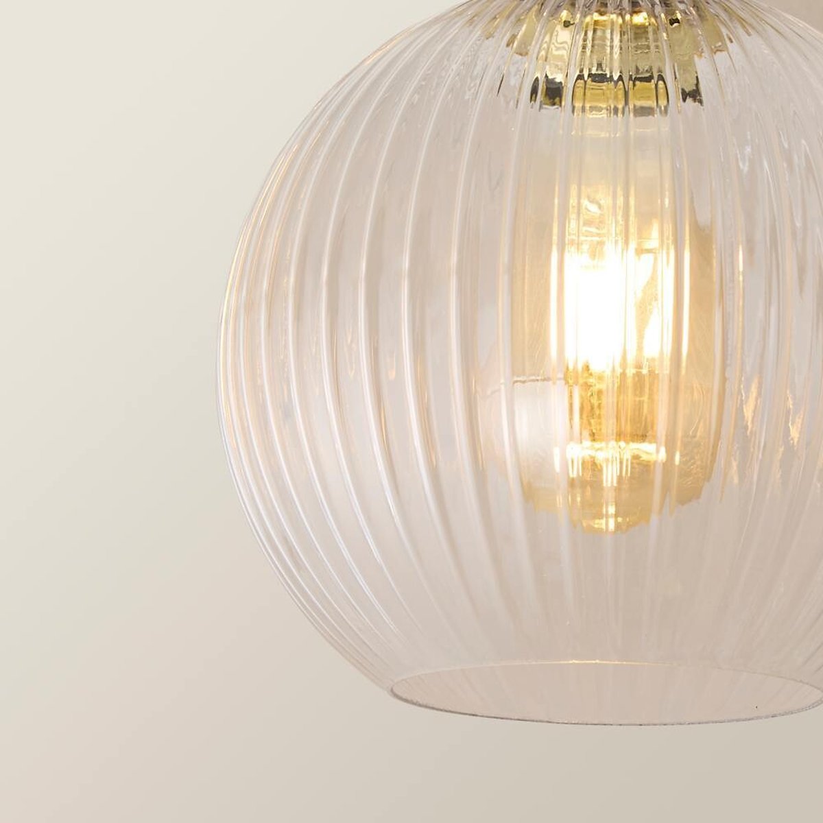 Maddy Flush Ceiling Light with Filament Bulb brushed gold, ÉDITÉ