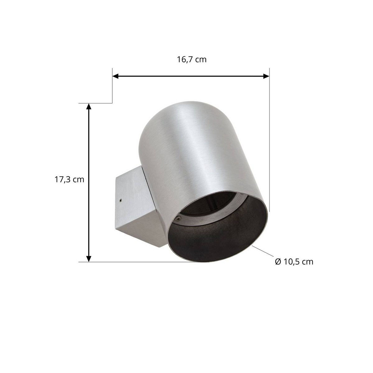 Applique extérieure en aluminium moderne aluminium, LINDBY