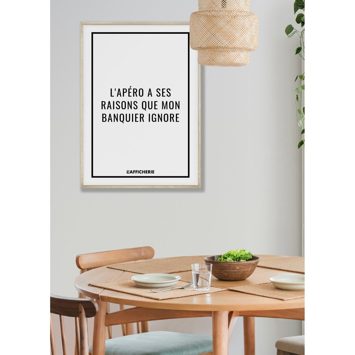 Affiche 'L'apéro a ses raisons...' blanc, L'AFFICHERIE