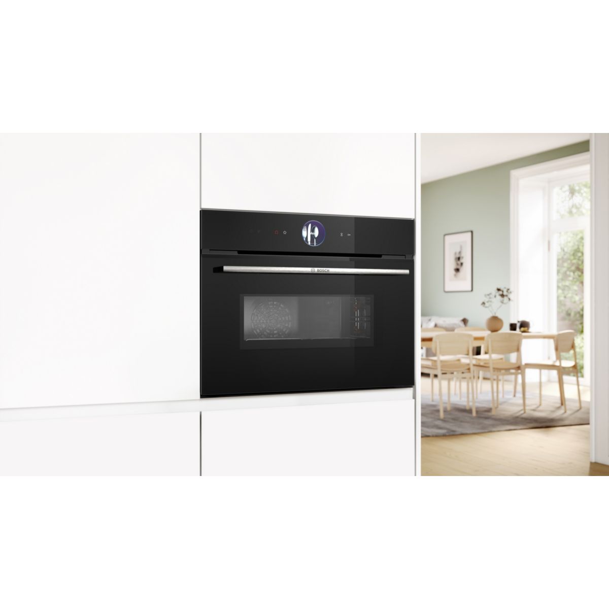 Four micro onde combiné CMG7761B1 - Combiné micro-ondes - Pyrolyse - Porte froide - série 8 - Air Fry - Wifi couleur unique, BOSCH
