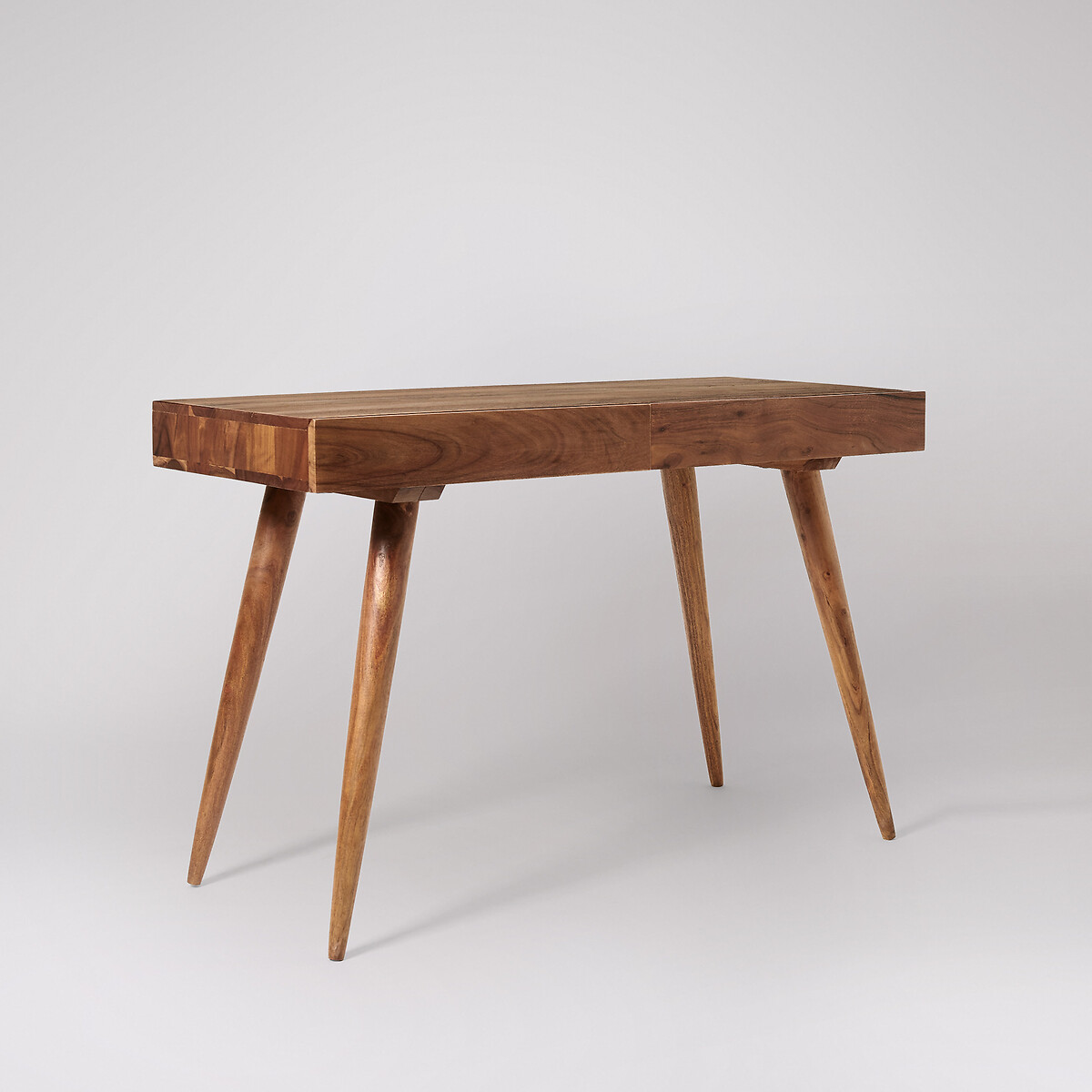 Watts Acacia Wood 2 Drawer Desk dark acacia wood, SWOON