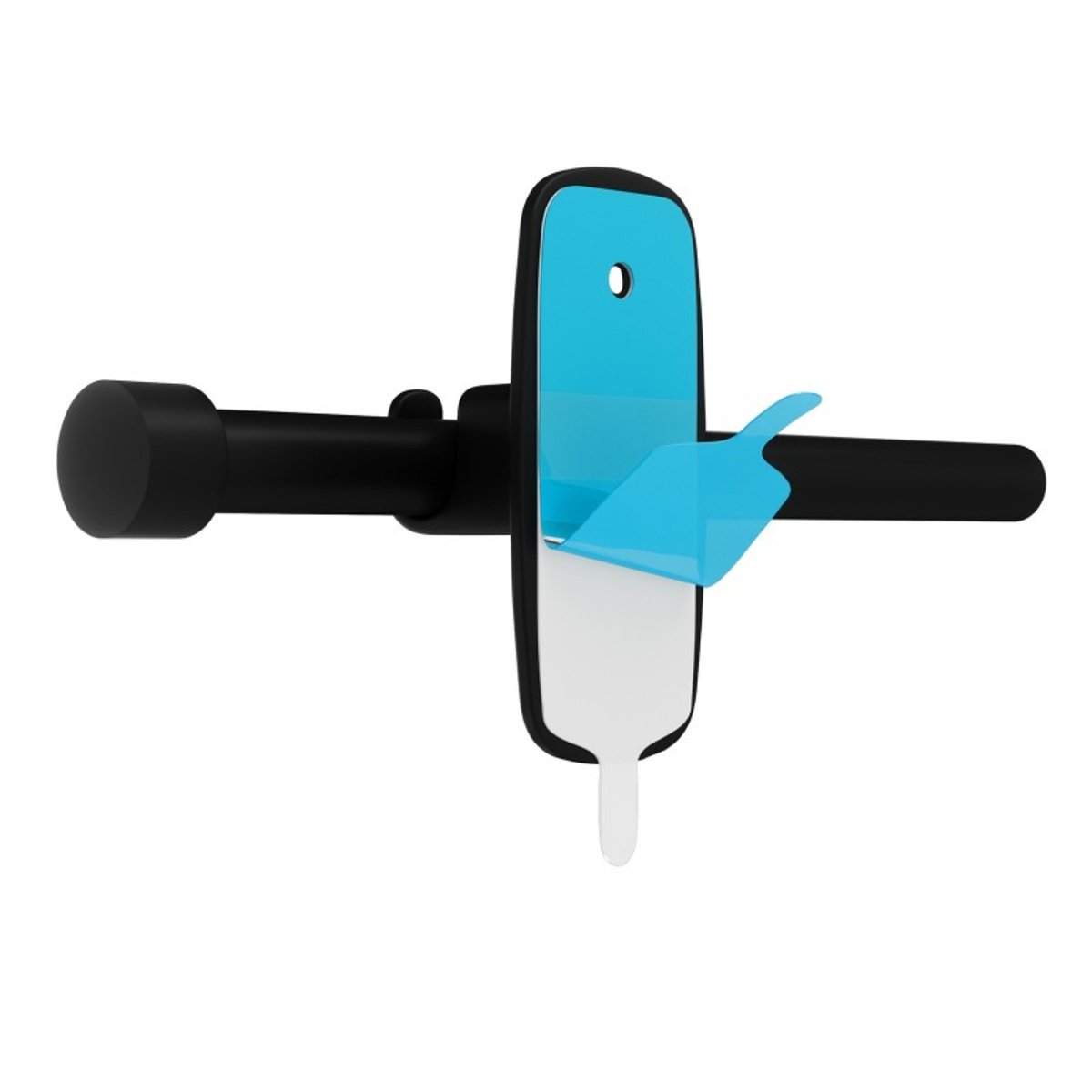 Tringle à rideaux auto-adhésive Cappa ADHERA noir, UMBRA
