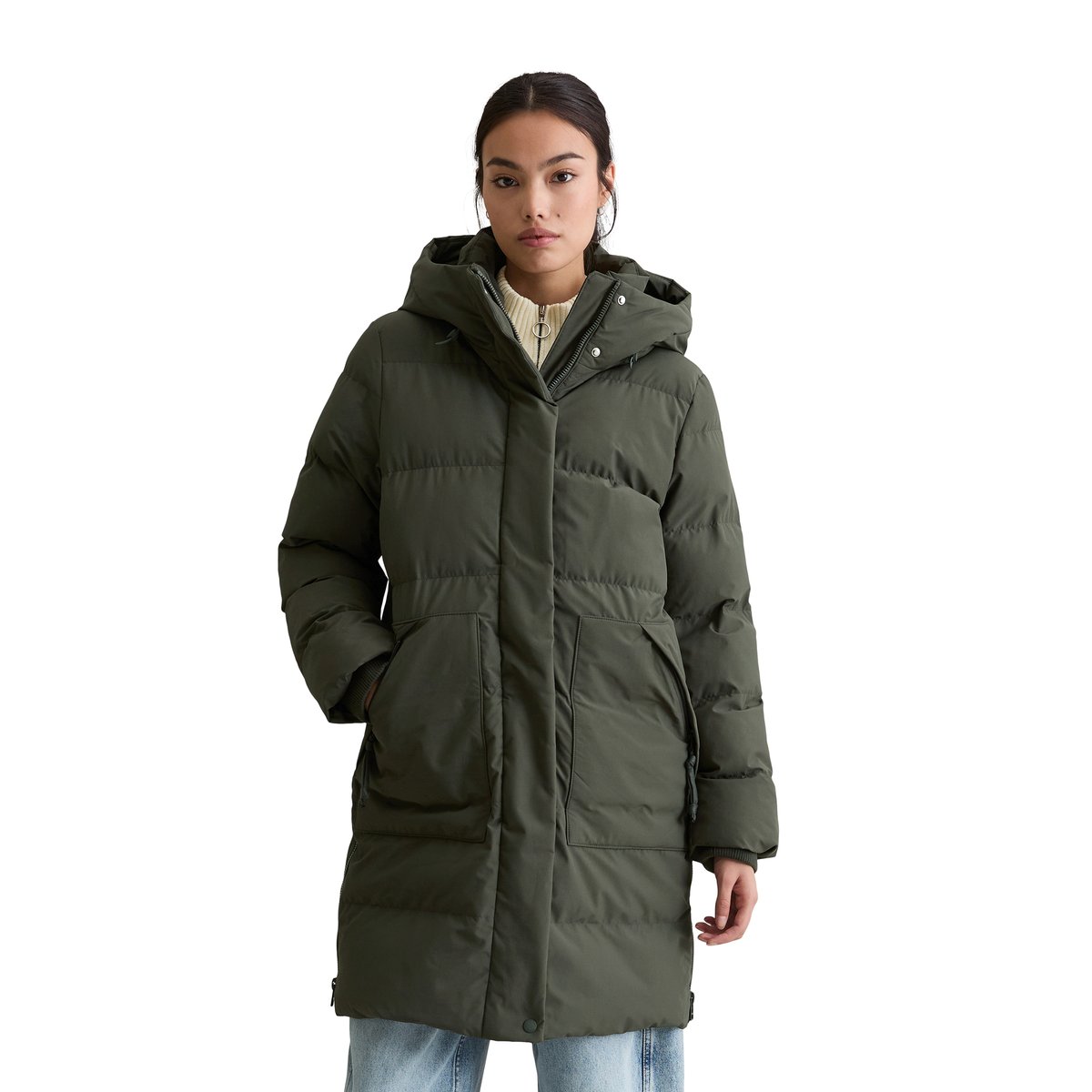 Manteau bouffant regular avec surface hydrofuge noir, MARC O’POLO DENIM