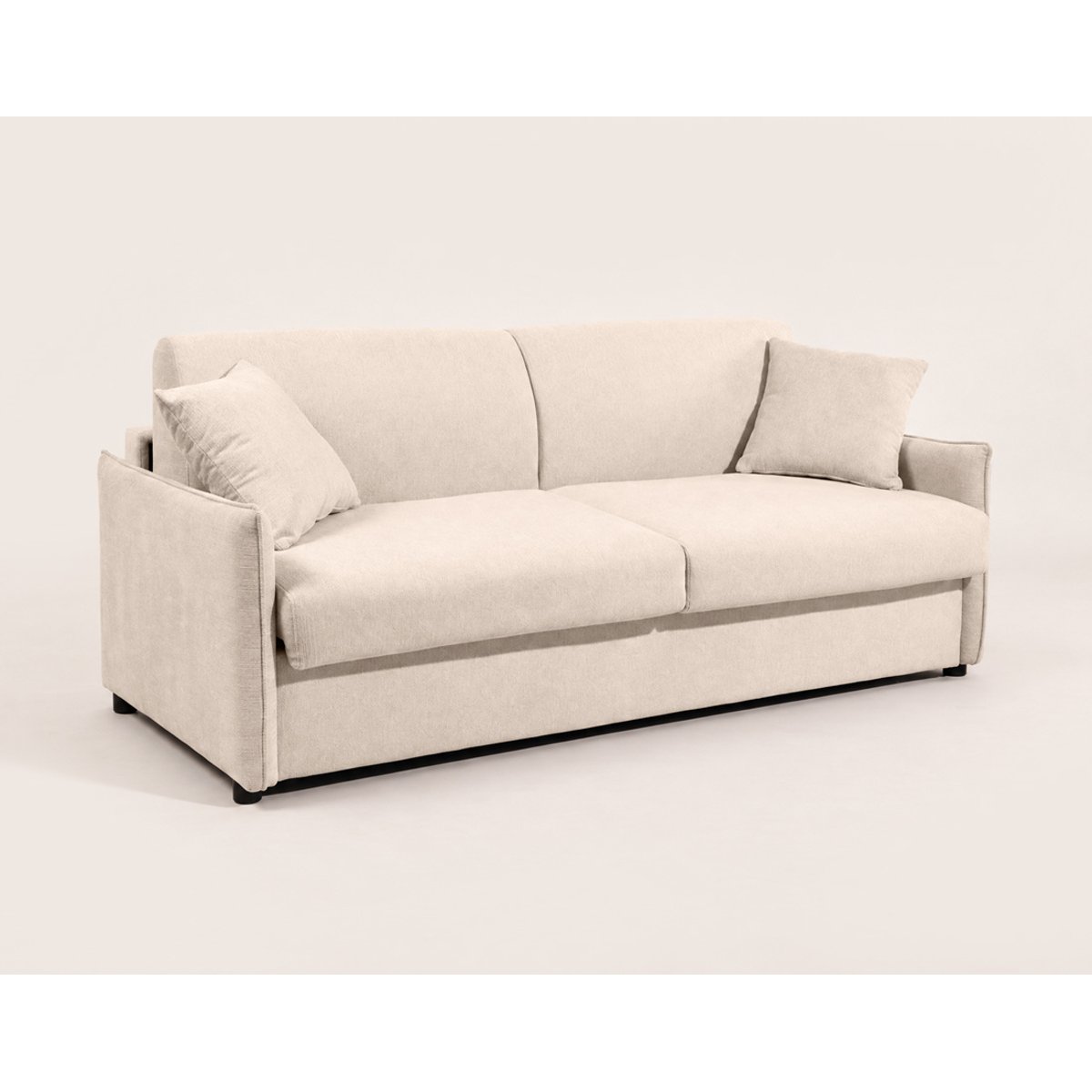 Canapé lit 3pl convertible couchage quotidien, ADELE beige, BEST MOBILIER