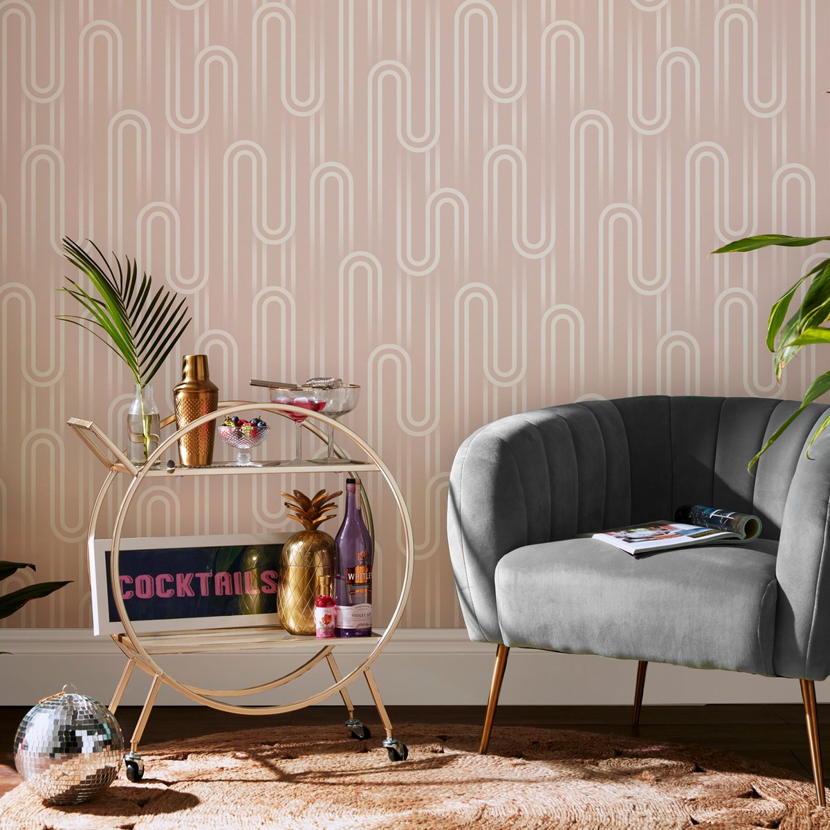 Papier peint Envy Ups & Downs terracotta, ENVY