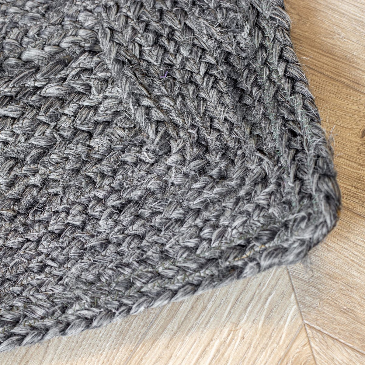 Tapis en jute tissage gris, NOW'S HOME
