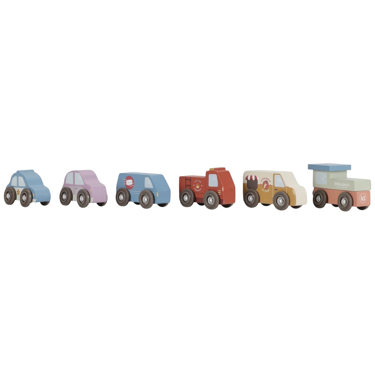Blocs à empiler avec voitures multicolore, LITTLE DUTCH
