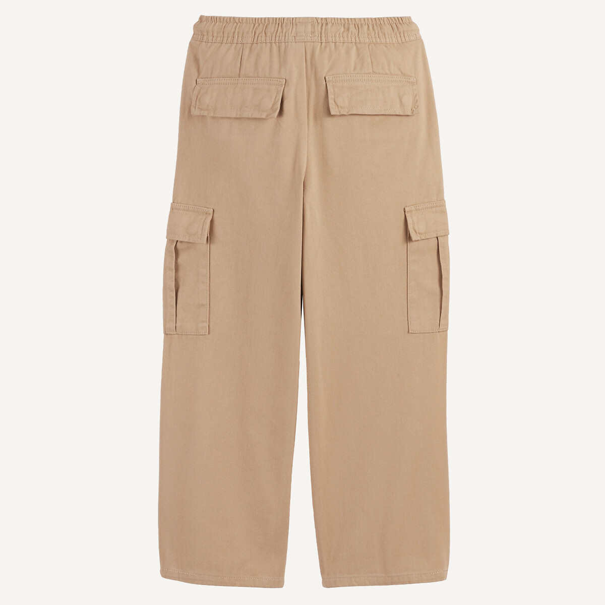 Pantalon cargo avec taille élastiquée beige, LA REDOUTE COLLECTIONS