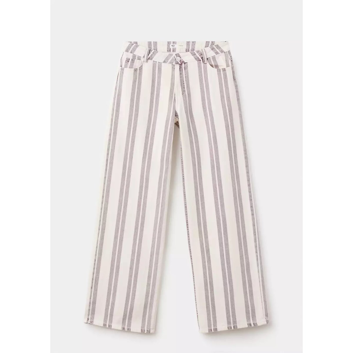 Jean droit rayures beige, MANGO TEEN