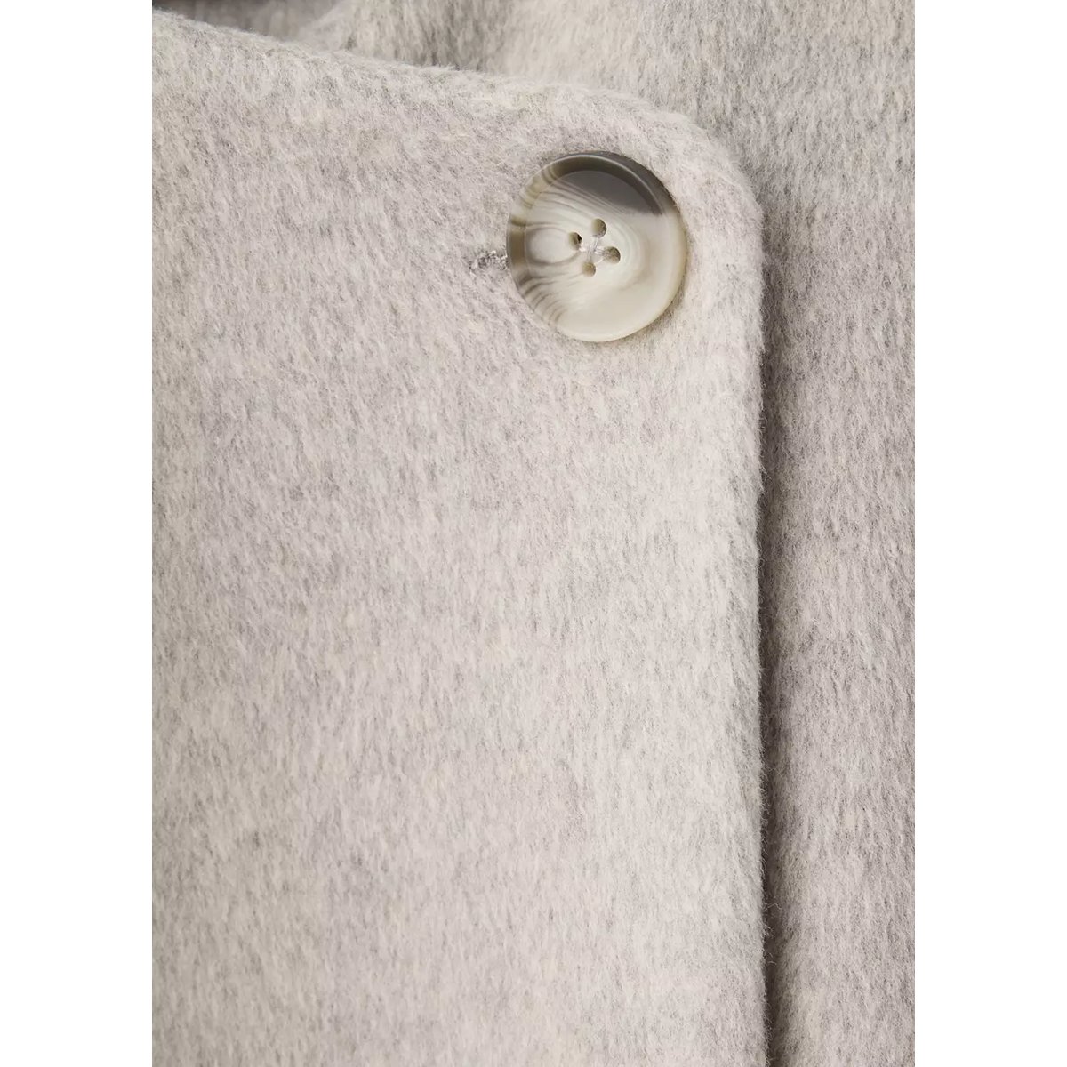 Veste en drap à col écharpe marron moyen, MANGO