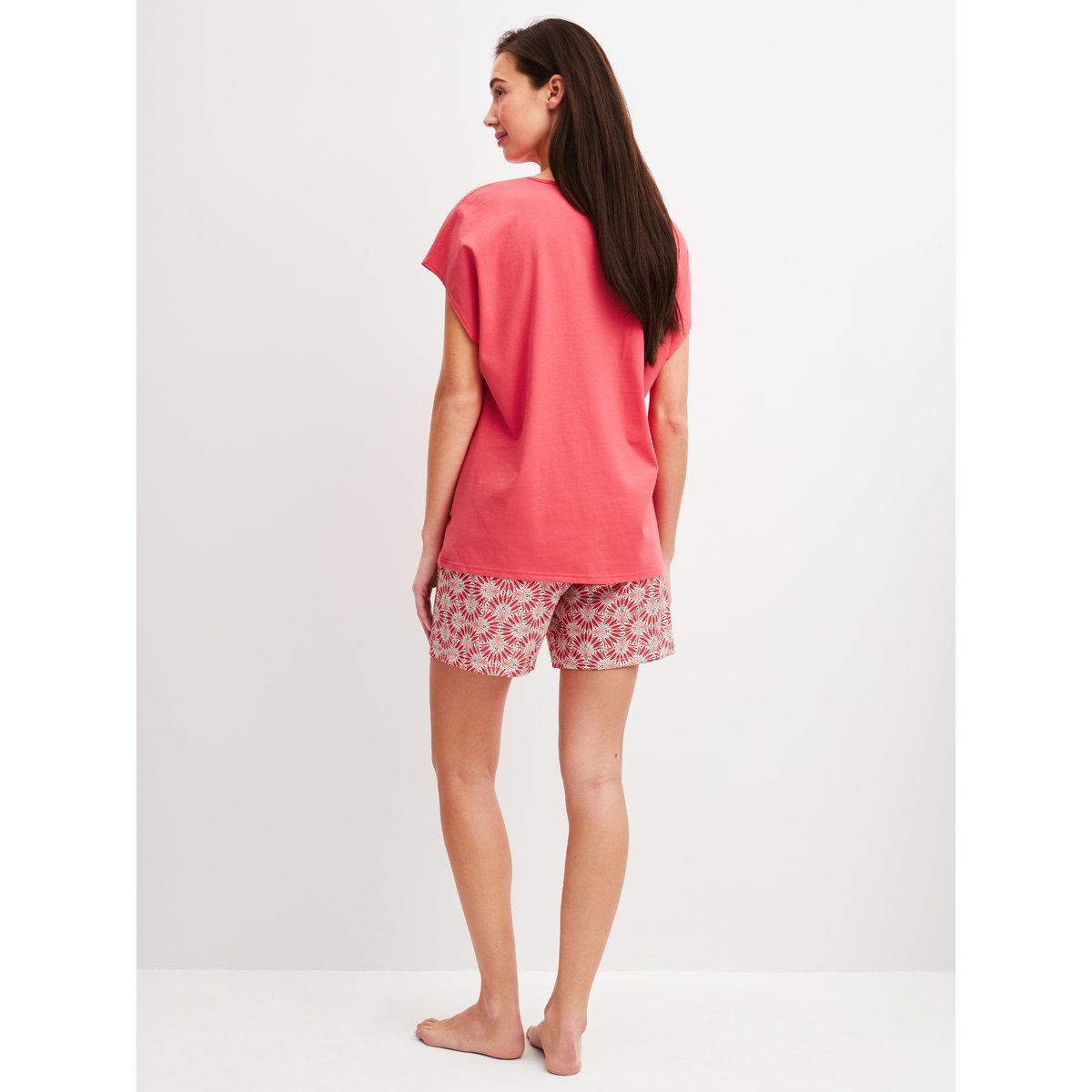 Pyjama court manches courtes Coton COTTON SPECIAL rose of sharon, CALIDA