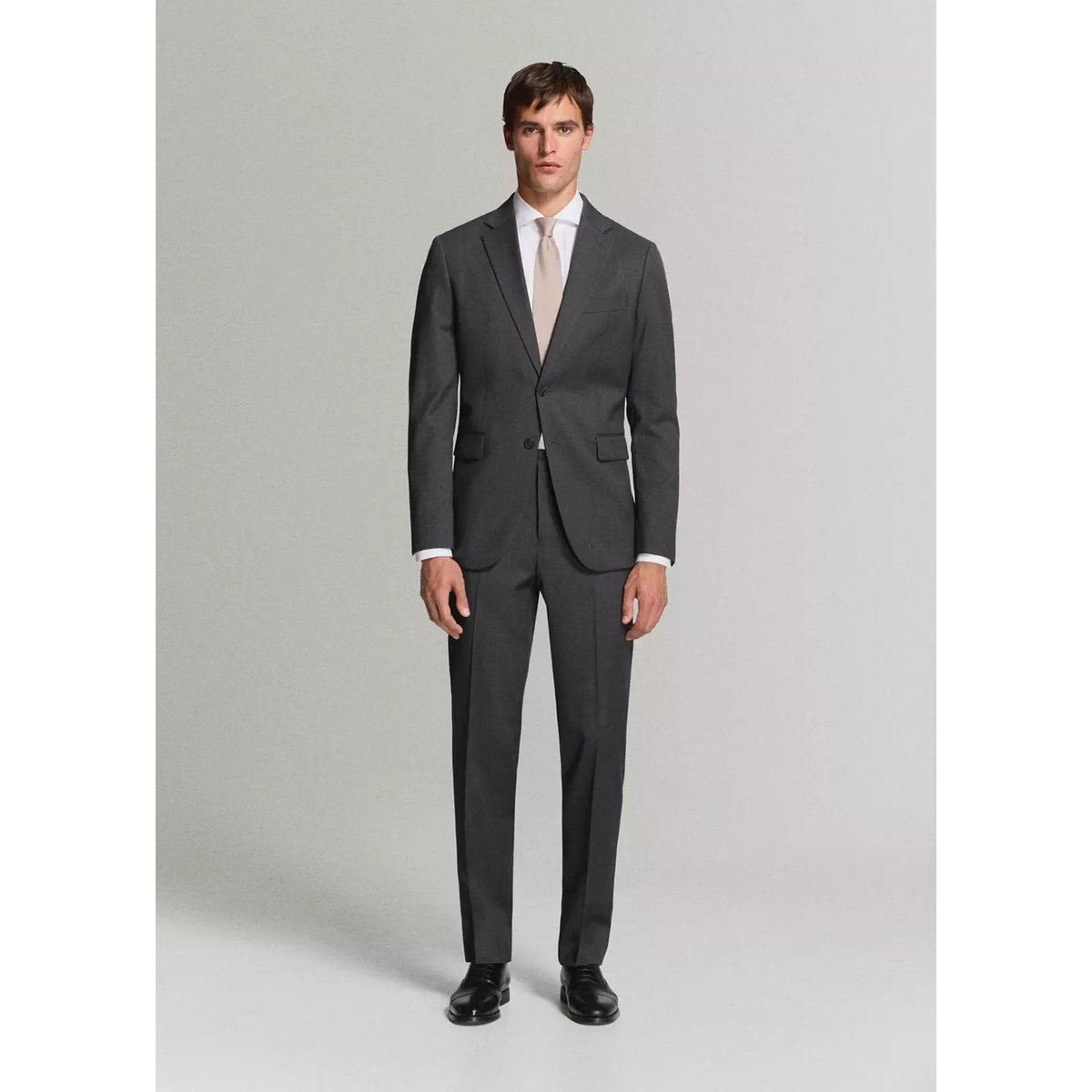 Pantalon costume Turín 100 % laine gris, MANGO MAN