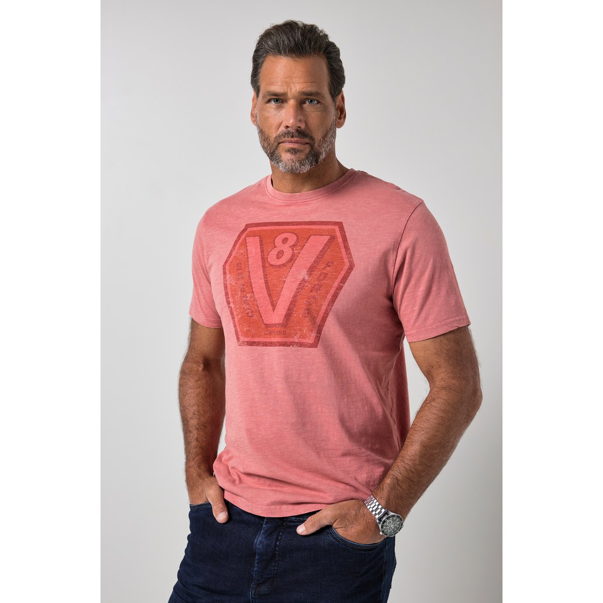 T-shirt esprit vintage rouille, JP1880