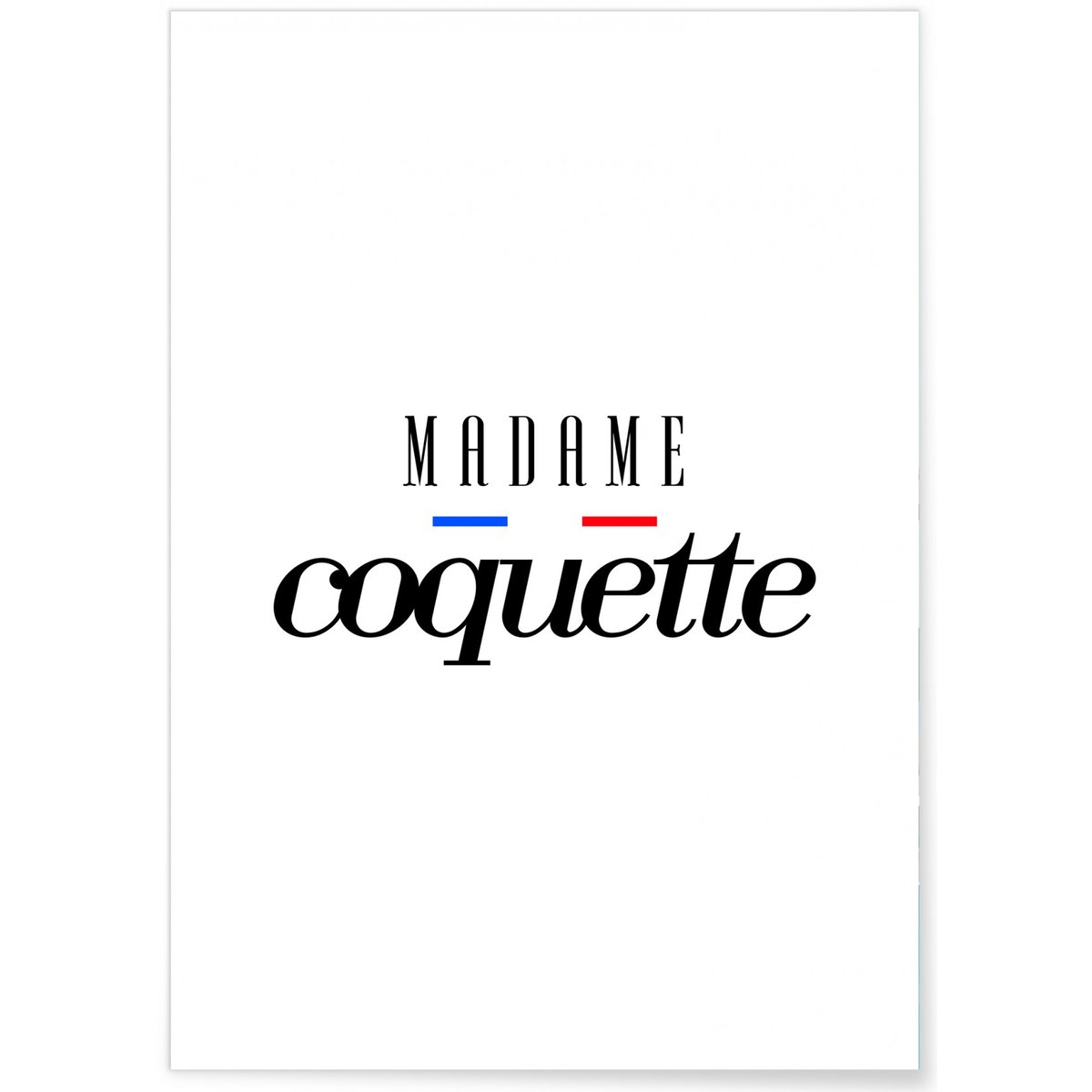 Affiche Madame Coquette blanc, L'AFFICHERIE